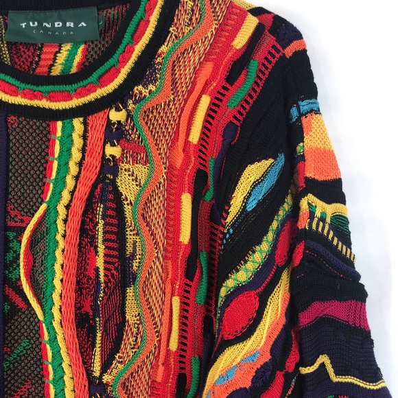 Tundra Sweaters | Vtg 90s Canada Sz L Coogie Hip Hop Knit | Poshmark